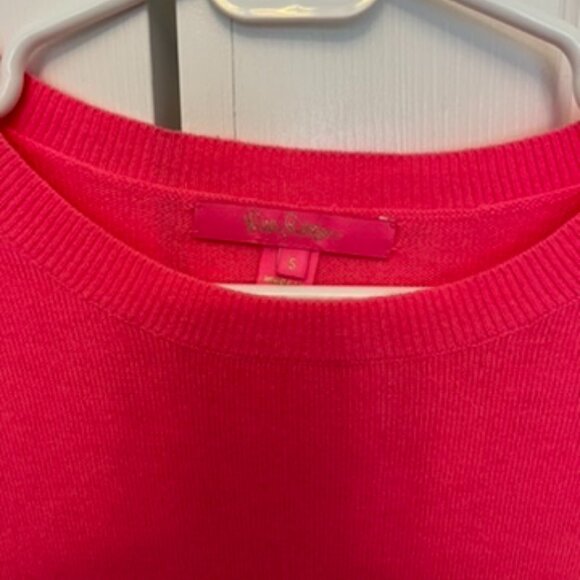 Pink Lilly Pulitzer Sweater with Fringe - Picture 3 of 3